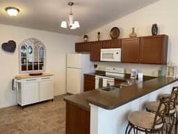 Beautifully 2/2 Dog-Friendly Patio Villa w/Golf Cart, BBQ, & FREE WiFi!
